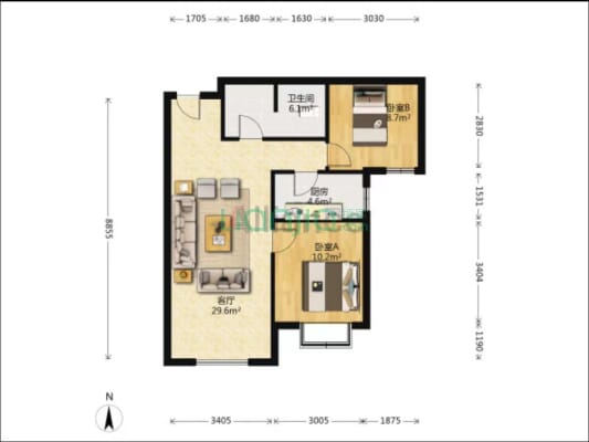 位置好，交通方便，北京通勤必备-户型图
