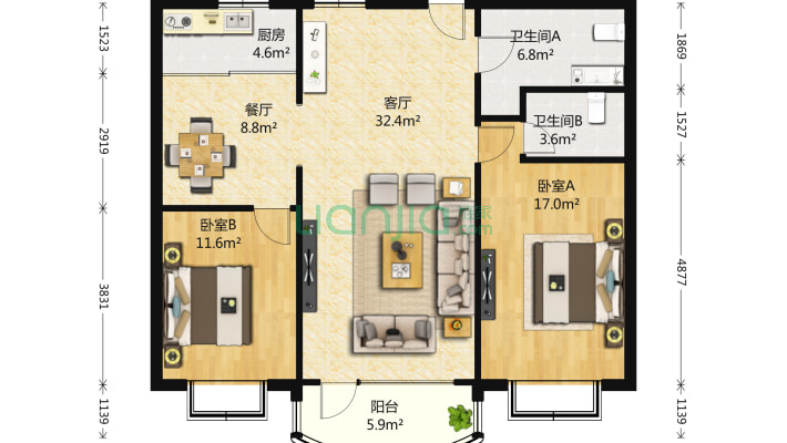 都市假日二手房实景图