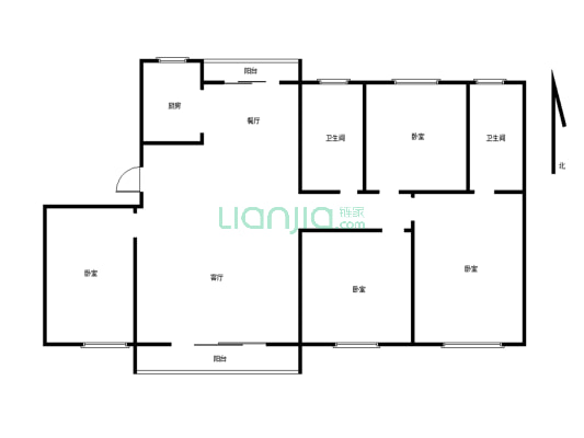 建业·世和府4-2-1-2 143.00m²洋房好楼层-户型图