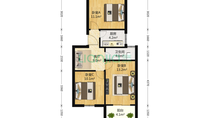杨园七村二手房实景图