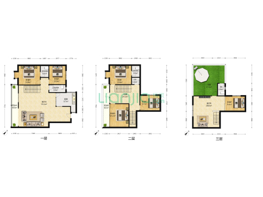 迪康银色诗典 6室2厅5卫 153平方