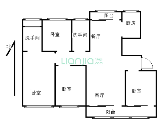 建业二期 可以走一手合同一楼带院四室洋房-户型图