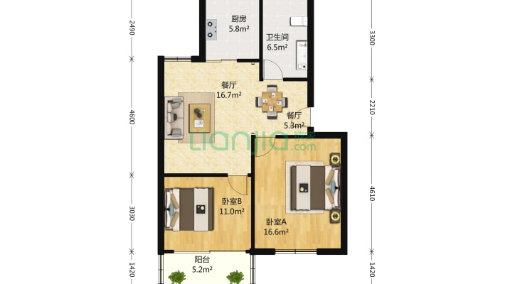 紫荆三村二手房实景图