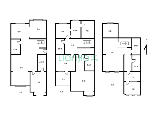 富河国际D区339平米 洋房精装修出售-户型图