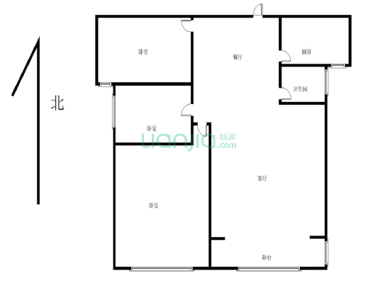 天明城名门世家 3室2厅 98.59平米-户型图