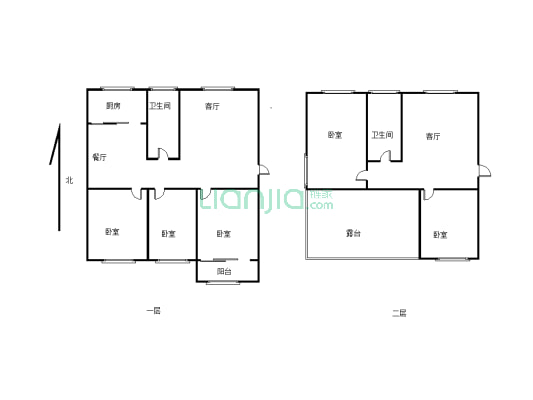 名郡内复式 5室3厅 使用空间大 采光好 常年温泉水-户型图