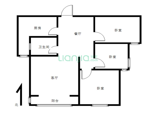 城中央3-2-1-1 111.50m精装修带家具-户型图