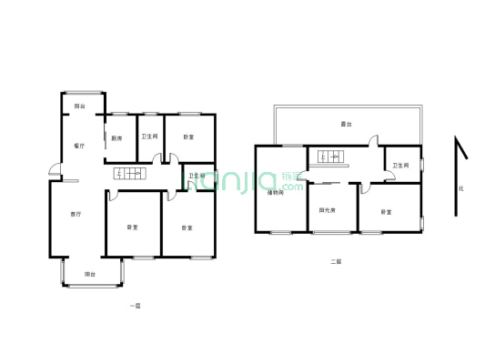 新新家园 187平 复式楼，单价4800元/平，拎包即住-户型图