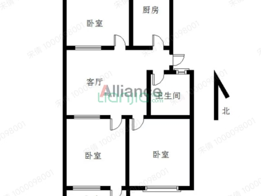3居室 价格合适  看房可联系-户型图