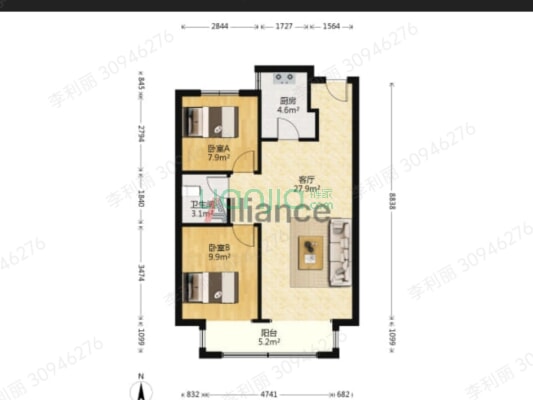 位置好.采光好.小区出行方便.物业服务好.-户型图