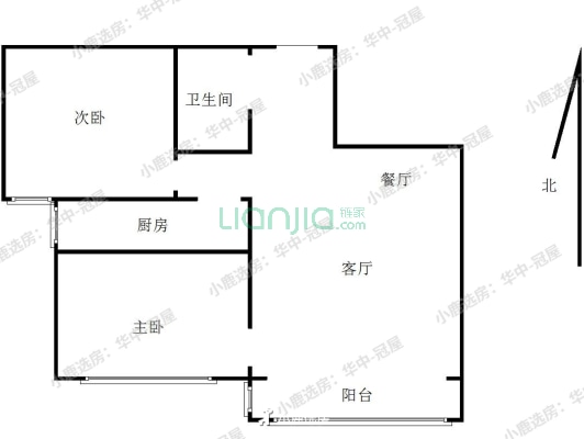房  子是 正 规 两  居室，采 光 视 线 好-户型图