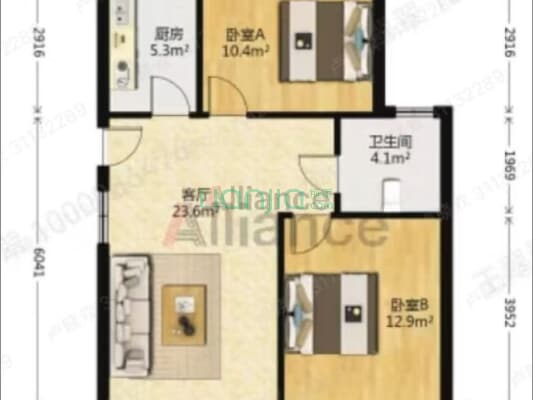 户型方正  采光基本全天  位置好-户型图