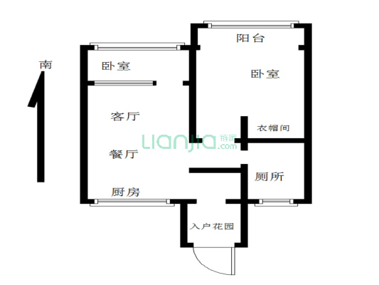 湘州阳光精装两房两厅，户型周正，楼层好-户型图
