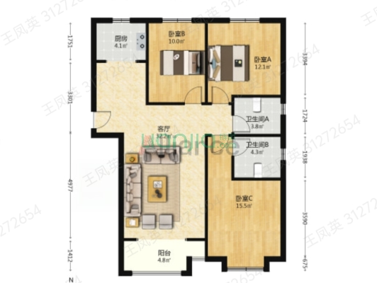 孔雀城悦浦湾。临河生态美宅，畅享诗意栖居。-户型图