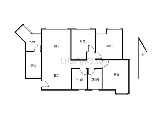 联福家园 户型通透  中间楼层 可随意装修-户型图