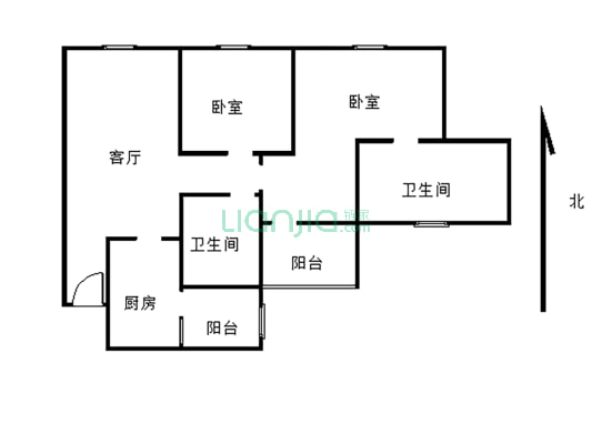 朗基香樾府（资阳） 3室2厅 东南-户型图