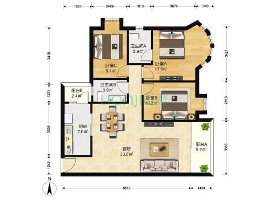 复式 红本在手 满五年 诚心出售 可预约看