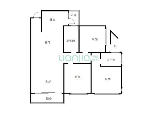 邦泰天誉南区3-2-1-1 89.80m² 95 万-户型图