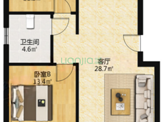 悦都99平精装洋房，一梯两户。-户型图