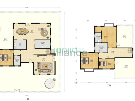 此房精装修，北京院子只有一栋精装.自住的独栋别墅。-户型图