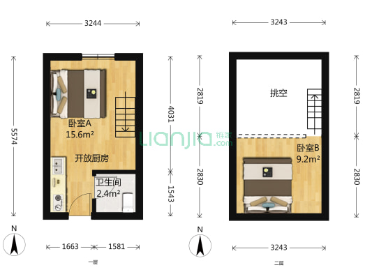 中山区 学府林居 1楼 复式 精装全地热小房