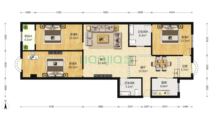 东方名园二手房实景图