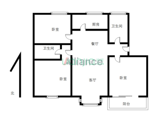 罗马都市二期 3室2厅 南