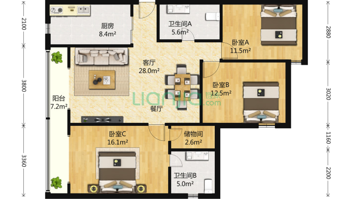 民航古北公寓二手房实景图