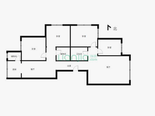 新市区小西沟电梯高层地铁四室两厅双卫住宅出售-户型图
