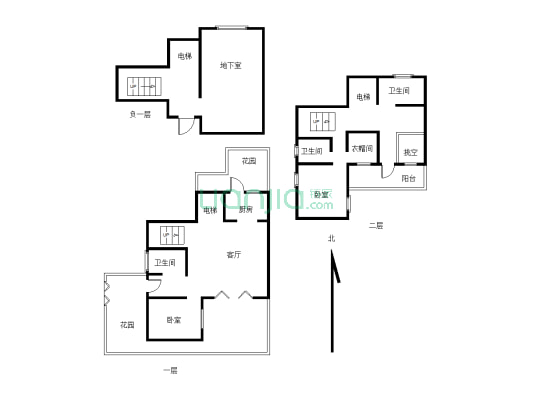 二期合院别墅 独门独户带院子，挑高地下室 可随时看房-户型图