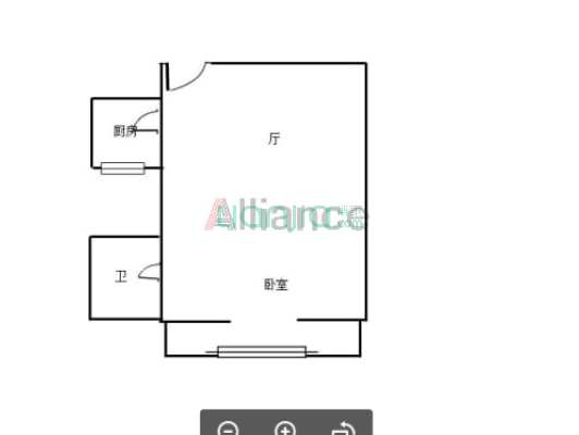 此房东朝向，1居室，房本满二了-户型图