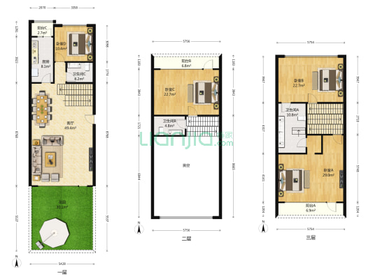 鲁信未央花园 4室1厅3卫 198平方