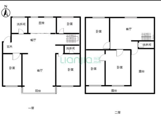 物探三号院 永安小区 顶层复式 精装修-户型图