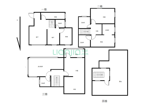长寿区美丽泽京精装修5室2厅3卫房子出售-户型图