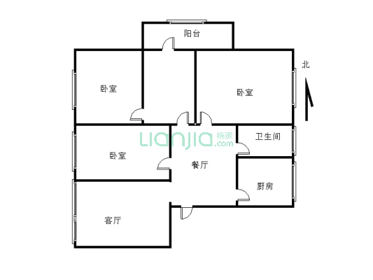 老城南街   中间楼层 户型方正 采光好-户型图