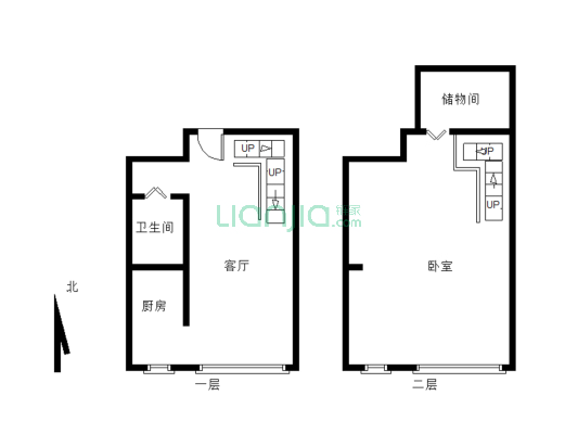 航安金和城 公寓楼 1室1厅 格局方正舒适-户型图