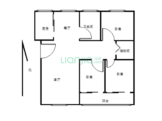 168平精装修 3室2厅2卫  户型合理，楼层适中-户型图