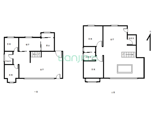 3+4大叠拼 豪 华装修 高挑大客厅 红木家具 价位可谈-户型图