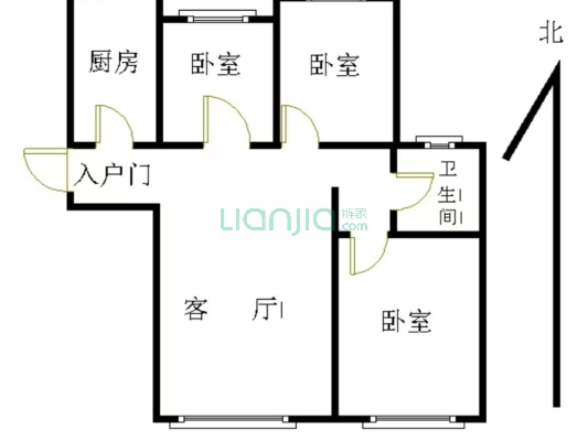 房证满二税少，全阳二居，公交直达，随时入住-户型图