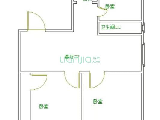 华阳路县府小区，中间楼层精装修 一梯一户-户型图