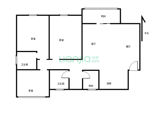 正三房，接手即可装修，纯洋房，绿化高，居住舒适-户型图