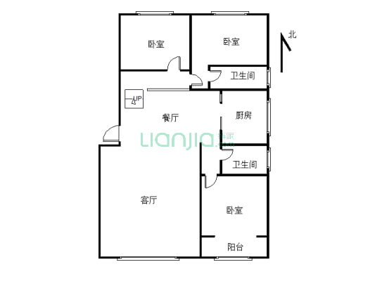 香山怡园 三室两厅两卫 小区环境好-户型图