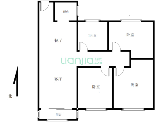 建业春天里 3室2厅 小区环境干净舒适 适合居住小区-户型图
