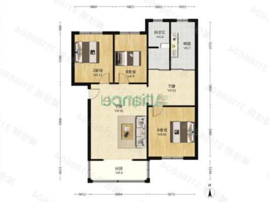 南北通透好户型，板楼好楼层，物探单位房人群素质高-户型图