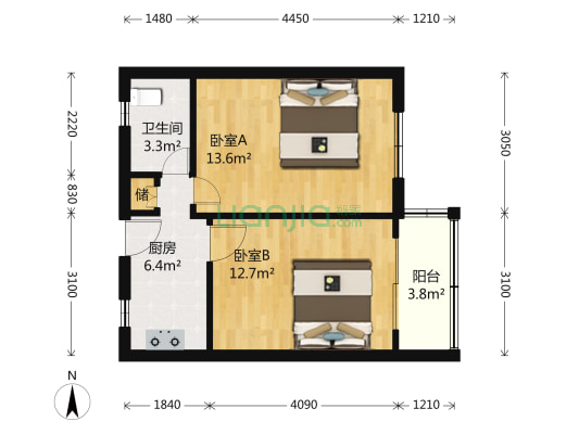 大孚新村 2室0厅1卫 54平方