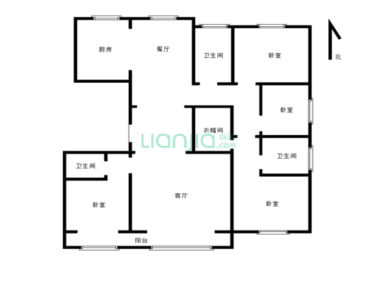 东湖一品4室2厅3卫 256.00m²低密度社区-户型图