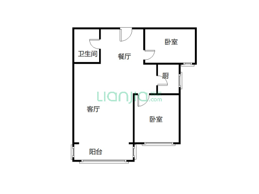 呈颐园107国道全阳两居双塔西丁-户型图