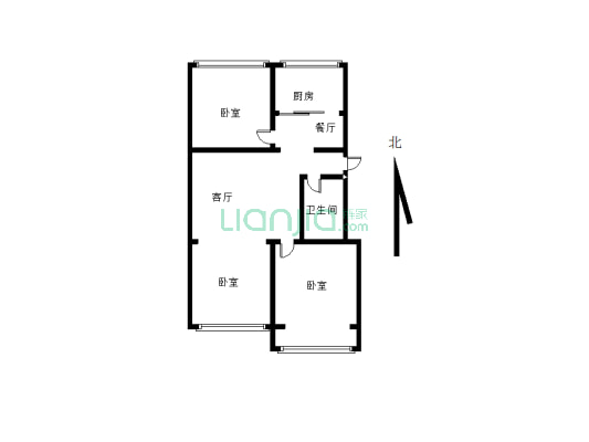 出售 榆洲新城1楼88.74平 3居室 售价52万可议带地下室-户型图