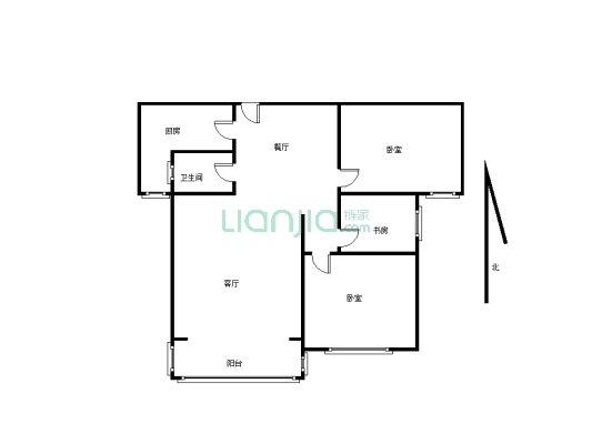 两梯三户商品房   有证可按揭 房屋格局端正-户型图