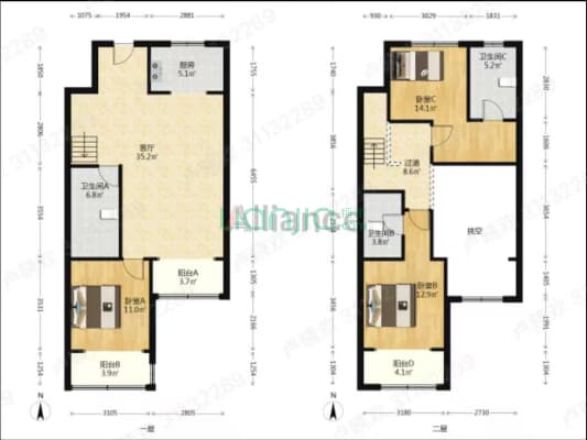 房子格局户型方正    采光没有遮挡   交通便利-户型图